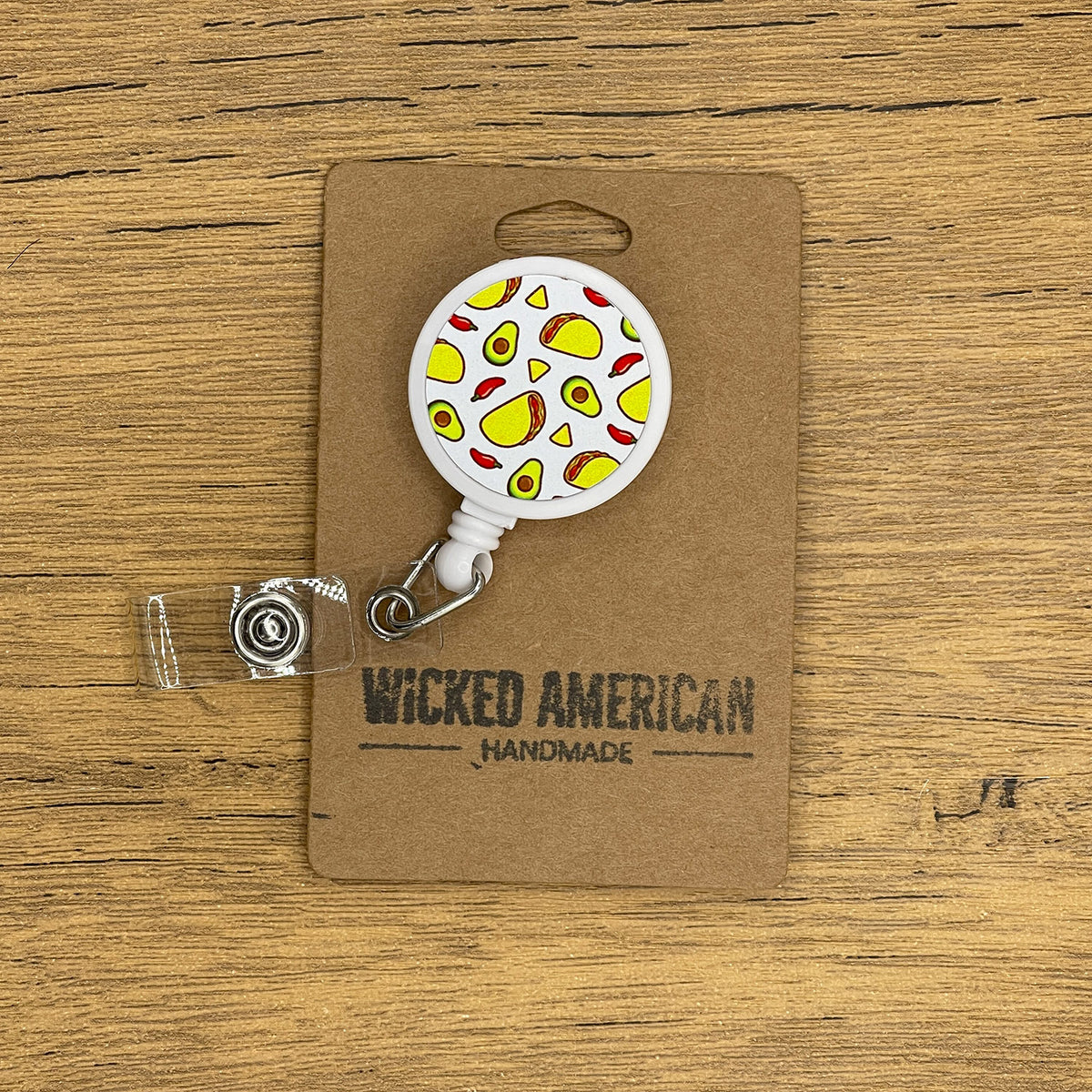 Tacos And Peppers Badge Reel– Wicked American