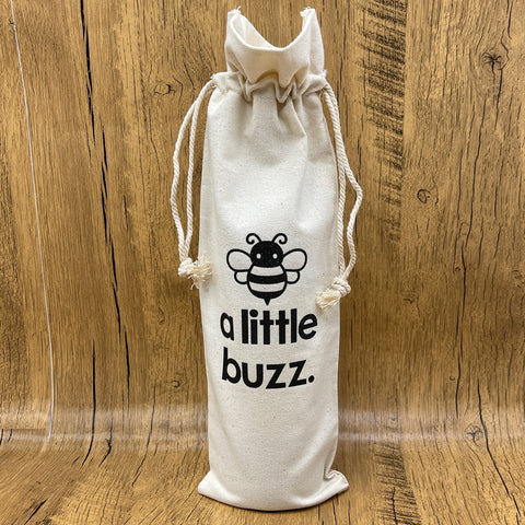 A Little Buzz Drawstring Wine Bag